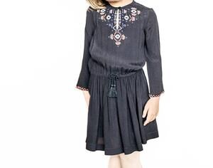 NEW BONHEUR DU JOUR girl's heloise dress in navy